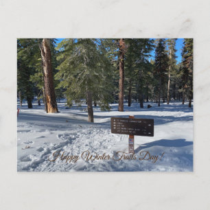 Happy Winter Trails Day! Postcard