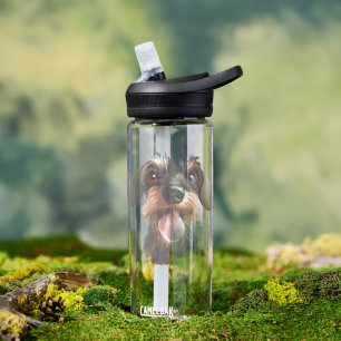 Happy Wirehaired Dachshund Water Bottle