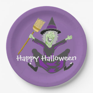 Happy Witch Paper Plates
