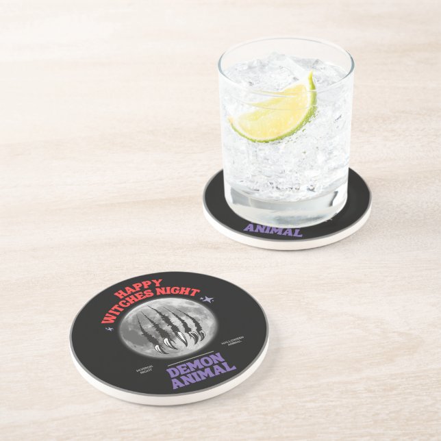 happy witches night demon animal coaster (Side)