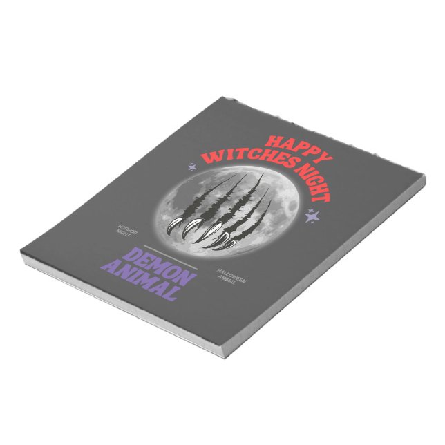 happy witches night demon animal notepad (Rotated)