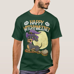 Happy Witchyweener Halloween Dachshund Witch Wiene T-Shirt