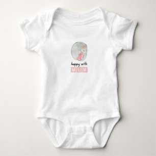 Happy With Mum Baby Design Bodysuit