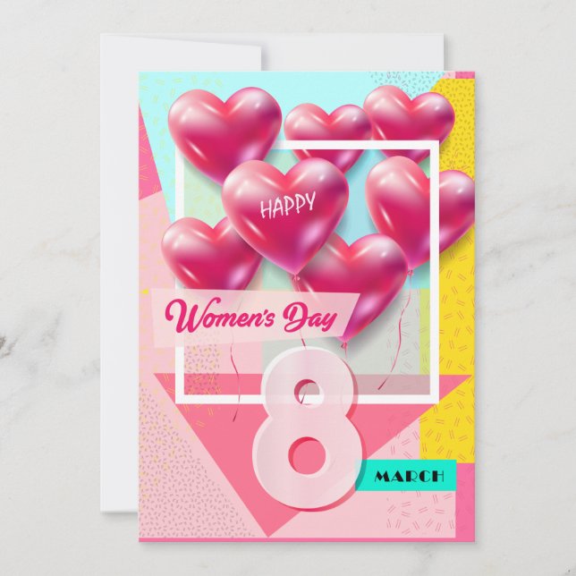 Happy women’s day! 8th March International Holiday Invitation (Front)