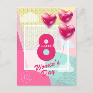 Happy women’s day! 8th March International Holiday Postcard