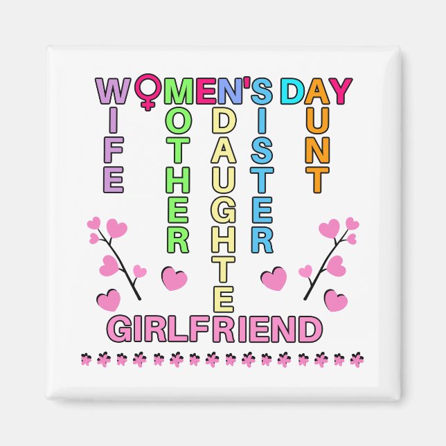 Happy Women's Day Magnet (Front)