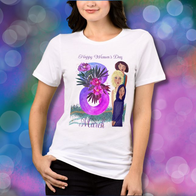 Happy Women's Day | March 8th light Tri-Blend Shirt (Happy Women's Day _ March 8th light Tri-Blend Shirt)