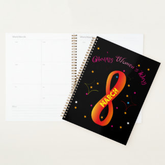 Happy Women's Day March 8th Planner