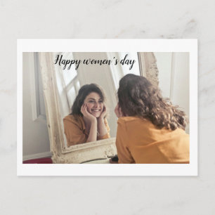 Happy womens day postcard