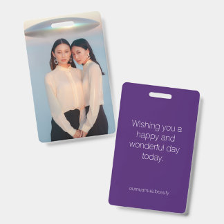 Happy Wonderful Day Good Luck Card ID Badge