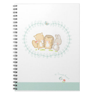 Happy Woodlands Friends Spiral Notebook