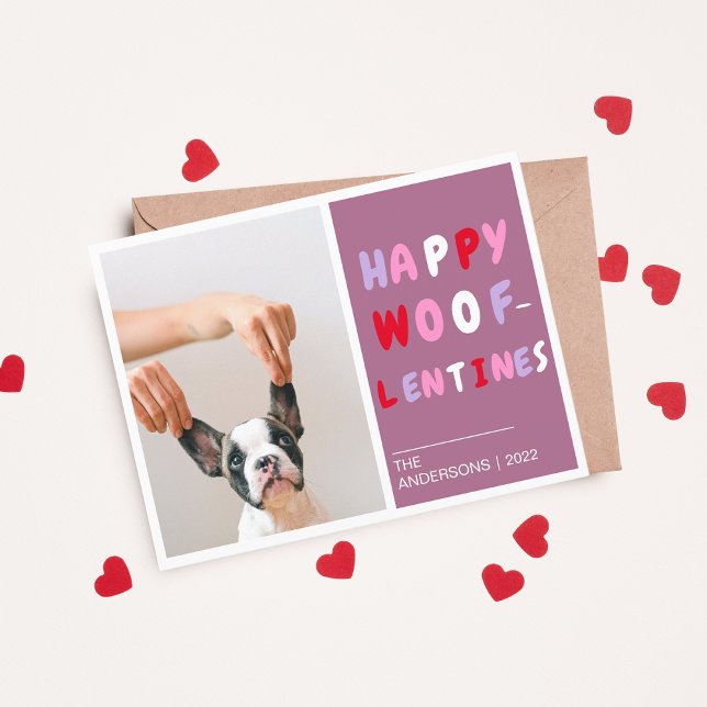 Happy Wooflentines | Valentine Dog photo Postcard (Creator Uploaded)