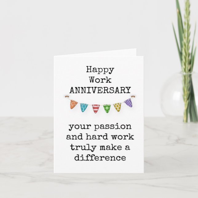 Happy Work Anniversary Card  (Front)