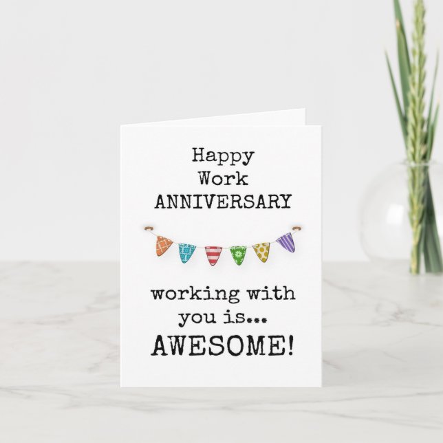 Happy Work Anniversary Card (Front)