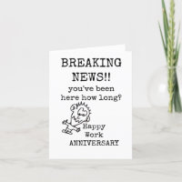 Happy Work Anniversary Card, Funny