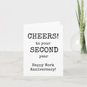 Happy Work Anniversary Second Year Card