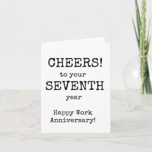 Happy Work Anniversary, Seventh Year Card