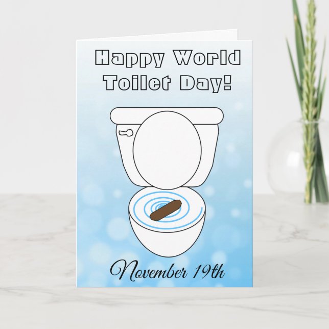 Happy World Toilet Day Funny Holidays Card (Front)