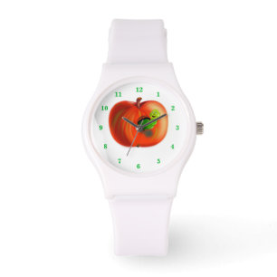 Happy Worm In Red Apple Watch