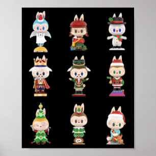 Happy Xmas Labubu Lover Cute Labubu The Monsters C Poster