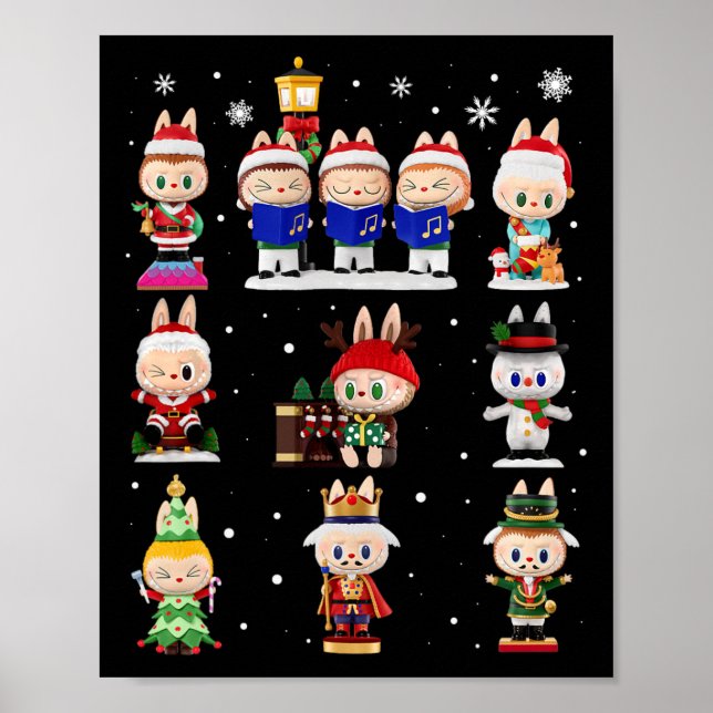 Happy Xmas Labubu Lover Cute Labubu The Monsters C Poster (Front)