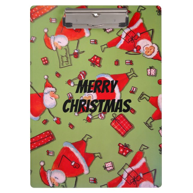 Happy Xmas Santa Clipboard (Front)