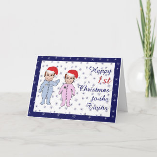 Happy  Xmas twins Holiday Card