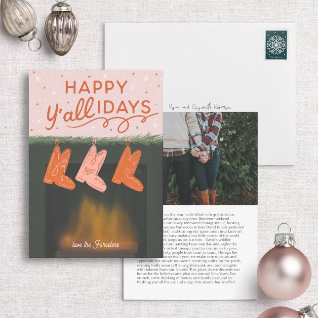 Happy Y'all-idays Cowboy Christmas Card (Creator Uploaded)