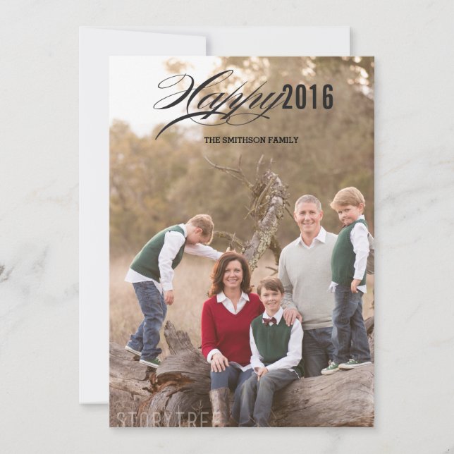 happy year new year card (Front)