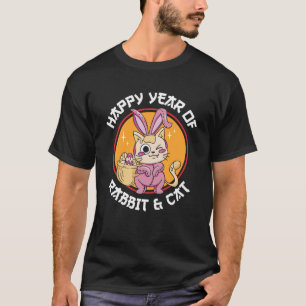 Happy Year of the Rabbit&Cat Chinese Zodiac New Ye T-Shirt