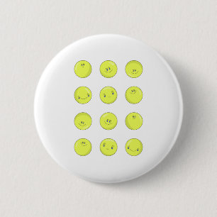 Happy Yellow Balls 6 Cm Round Badge
