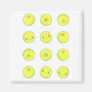Happy Yellow Balls Magnet