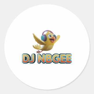 Happy Yellow Bird _1  Classic Round Sticker