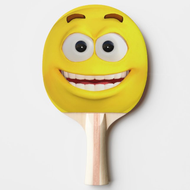 Happy Yellow Emoji  Ping Pong Paddle (Front)