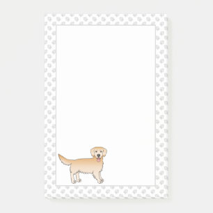 Happy Yellow Golden Retriever Cute Dog With Paws Post-it Notes