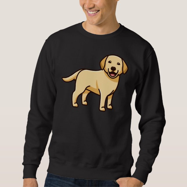 Happy Yellow Labrador Sweatshirt (Front)