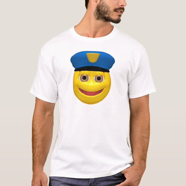 Happy yellow policeman T-Shirt (Front)