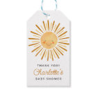 Happy Yellow Sunshine Baby Shower Thank You