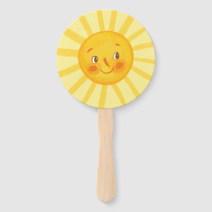 Happy Yellow Sunshine  Hand Fan