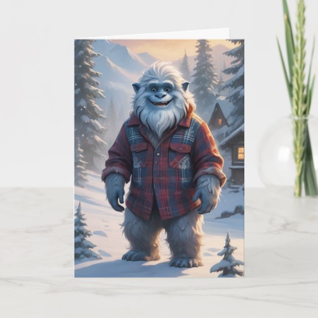 Happy Yeti Holiday Card (Front)