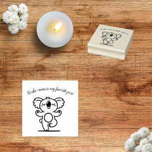 Happy Yoga Koala Stamp