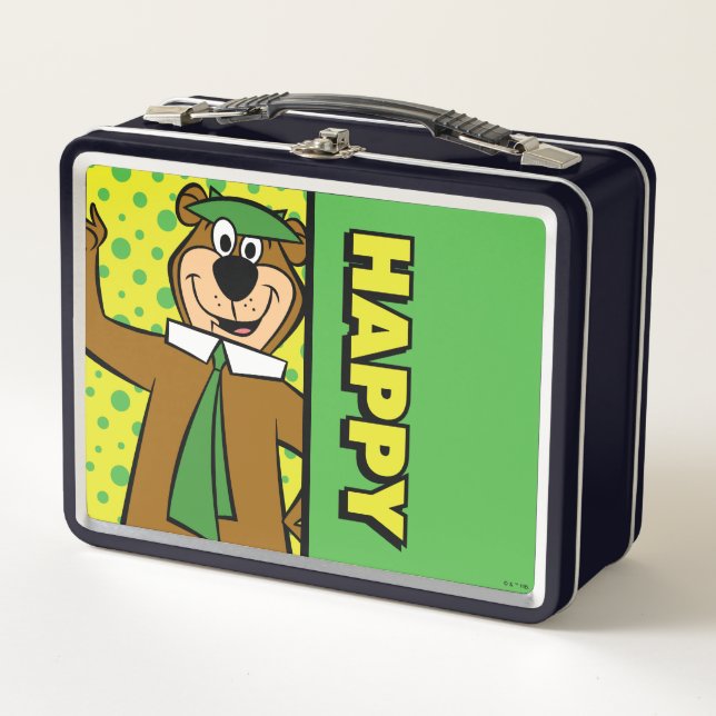 Happy Yogi Bear Metal Lunch Box (Front)