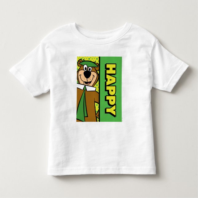 Happy Yogi Bear Toddler T-Shirt (Front)