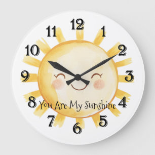 Happy You Are My Sunshine  Large Clock