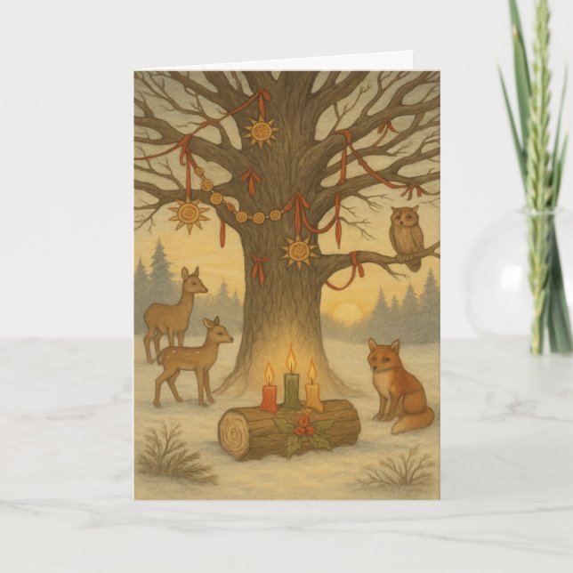 Happy Yule Holiday Card (Front)