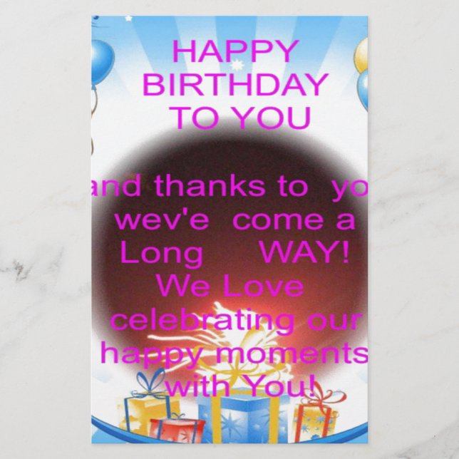 HappyBirthday To you (Front)