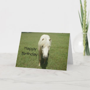 HappyBirthday White Pony Card