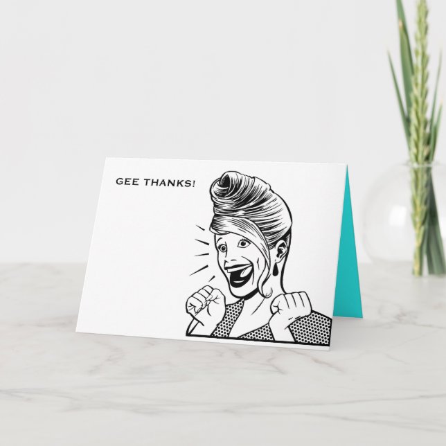 Happygal_stampart, GEE THANKS! Thank You Card (Front)