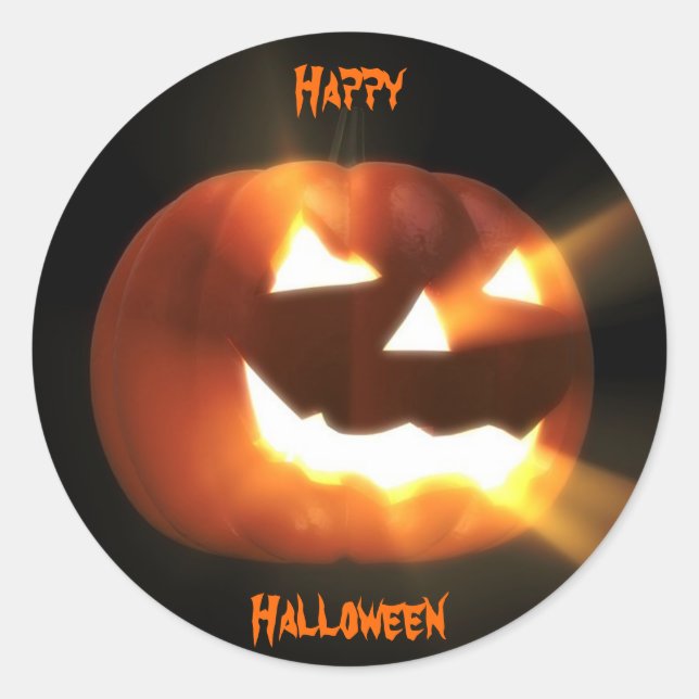 HappyHalloween Classic Round Sticker (Front)