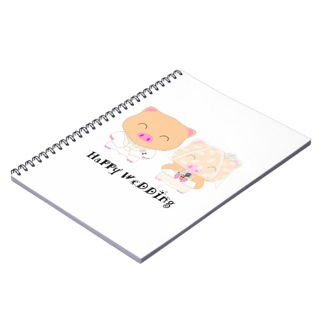 HappyWedding Spiral Notebook (Left Side)